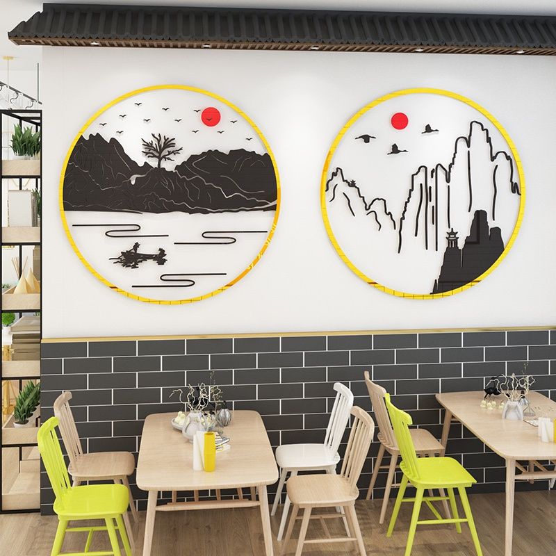  Tranh mica EPeBen dán tường nổi 3d hình Phong cảnh hữu tình decor trang trí phòng khách, cửa hàng 