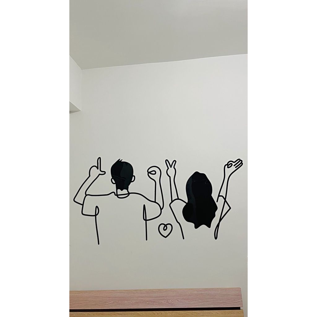  Tranh mica EPeBen dán tường nổi 3d hình tranh cặp đôi couple decor trang trí phòng khách, phòng ngủ, cưới 