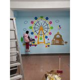  Tranh mica EPeBen dán tường nổi 3d hình vòng quay mặt trời, decor trang trí mầm non, khu vui chơi trẻ 