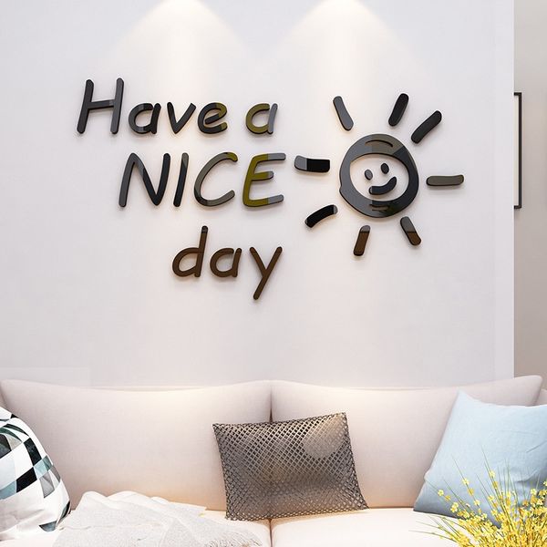  Tranh mica EPeBen dán tường nổi 3d hình have a nice day decor trang trí phòng khách, phòng ngủ, khu chơi 