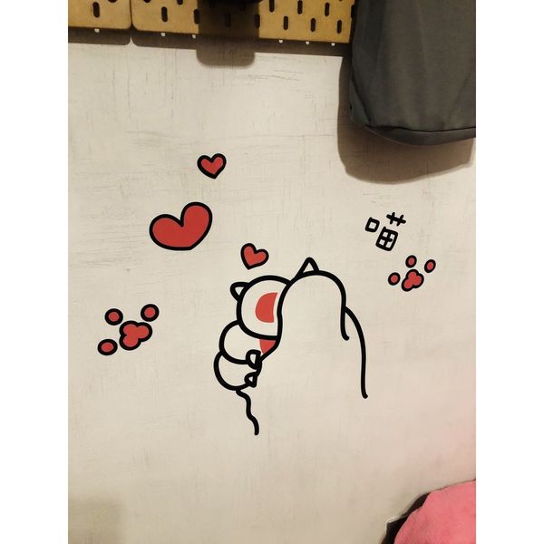  Tranh mica EPeBen dán tường nổi 3d hình bàn tay chân mèo bắn thả tim decor trang trí mầm non, phòng cho bé 