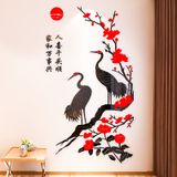  Tranh mica EPeBen dán tường nổi 3d hình chim hạc Vạn Sự Như Ý decor trang trí phòng khách, phòng ngủ, nhà cửa ngày tết 