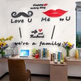  Tranh mica EPeBen dán tường nổi 3d hình chúng ta là một gia đình decor trang trí phòng khách, phòng ngủ 