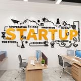  Tranh Mica 3d Dán Tường IDEA, STARTUP, BEST VIEW Trang Trí Văn Phòng Làm Việc, Phòng Tập Gym 