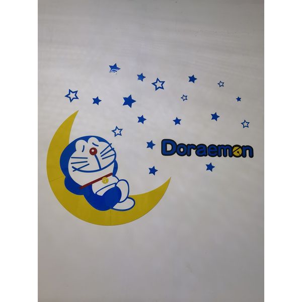  Tranh dán tường mica 3d decor khổ lớn hoạt hình doraremon dễ thương 