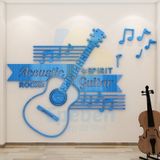  Tranh mica EPeBen dán tường nổi 3d hình acoustic guitar spirit rock decor trang trí phòng nhạc 