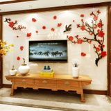  Tranh mica EPeBen dán tường nổi 3d hình hoa đào decor trang trí tết phòng khách, phòng ngủ 