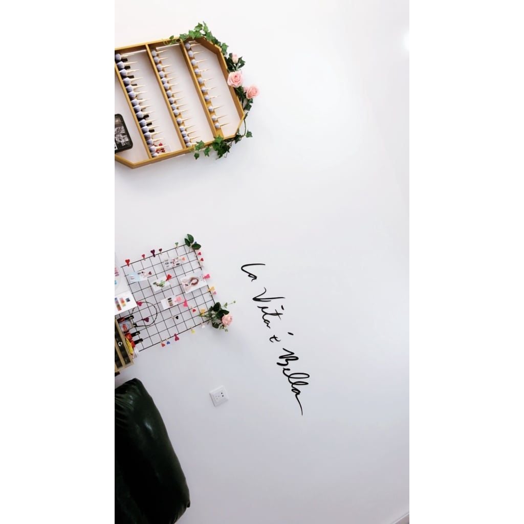  Tranh mica EPeBen dán tường nổi 3d hình Chữ nghệ thuật La vita, Sunshine decor trang trí phòng khách, nhà cửa 