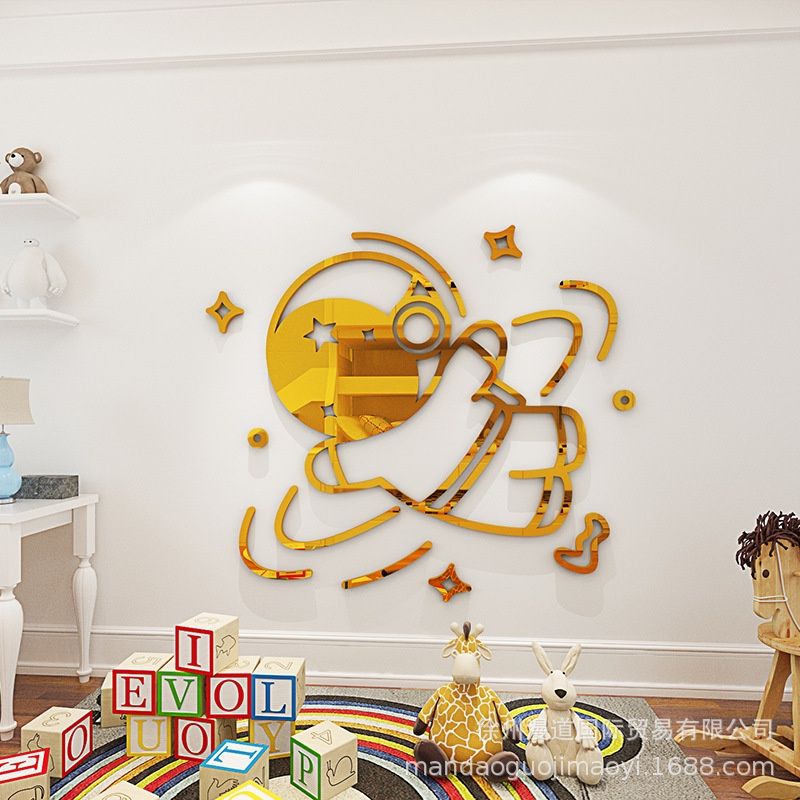  Tranh mica EPeBen dán tường nổi 3d hình Phi hành gia decor trang trí phòng ngủ cho bé, nhà trẻ, cửa hàng 