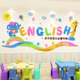  Tranh mica EPeBen dán tường nổi 3d hình welcome trung tâm tiếng anh english, decor trang trí mầm non, khu vui chơi 
