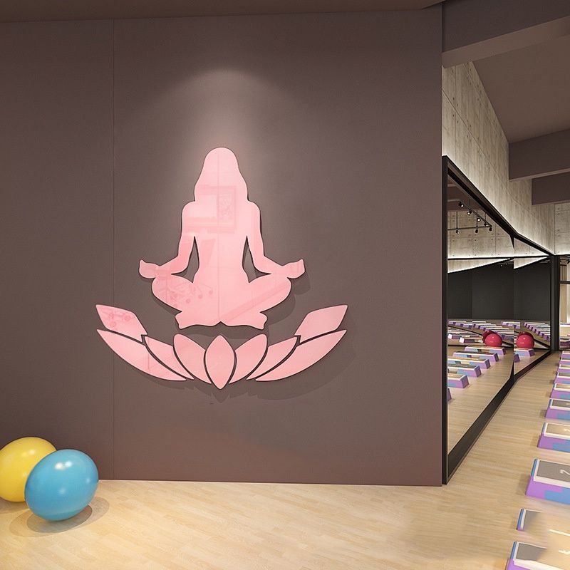  Tranh mica EPeBen dán tường nổi 3d hình Hình yoga Asana Trang trí phòng tập Yoga, phòng gym, phòng tập thể dục, clb 
