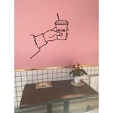  Tranh mica EPeBen dán tường nổi 3d hình welcome coffee, bông hồng decor trang trí quán cafe, trà sữa, quán ăn, nhà hàng 