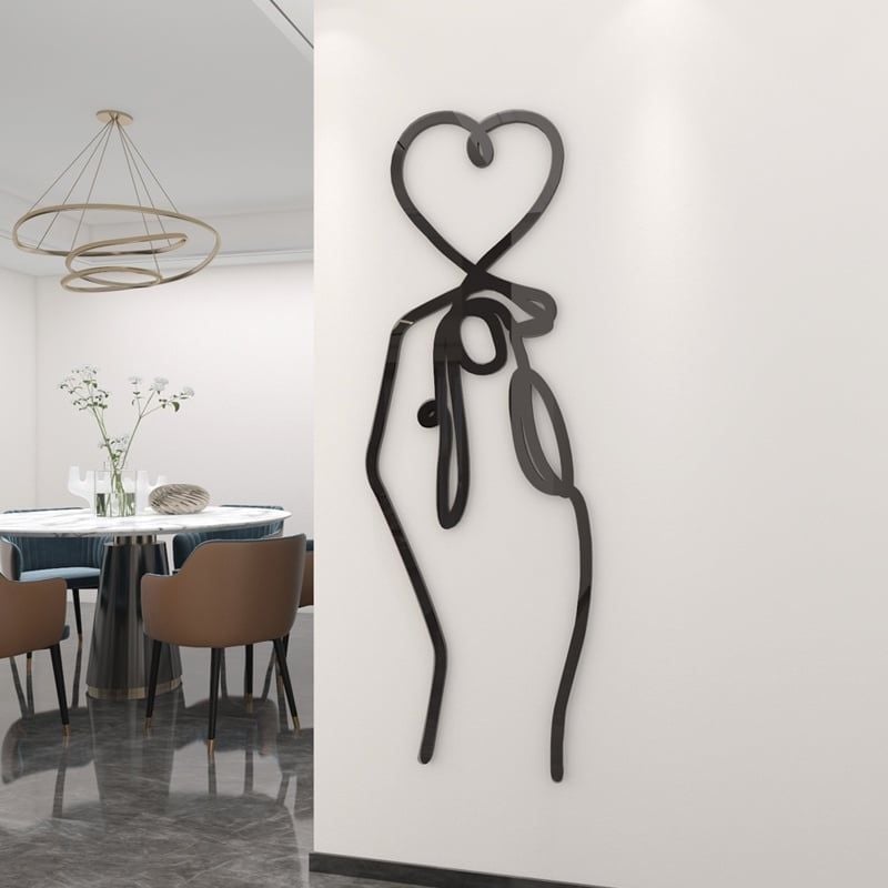  Tranh mica EPeBen dán tường nổi 3d hình love Trái tim cách điệu decor trang trí phòng khách, phòng ngủ, cửa hàng 