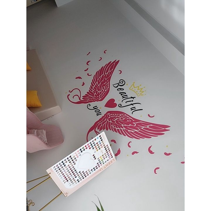  Tranh mica EPeBen dán tường nổi 3d hình cánh beauty decor trang trí phòng ngủ, phòng khách, spa, quán cafe, trà sữa 