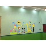  Tranh mica EPeBen dán tường nổi 3d hình cô bé cùng gấu trúc chơi thả diều decor trang trí mầm non, lớp học, mẫu giáo 