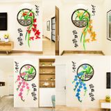  Tranh mica 3d dán tường mẫu tranh Chậu Phong Lan Đỏ, Vàng, Hồng, Xanh Da Trời, trang trí phòng khách, phòng bếp 