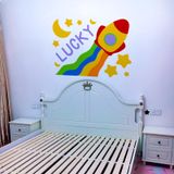  Tranh mica EPeBen dán tường nổi 3d hình Tên lửa, máy bay decor trang trí đầu giường phòng cho bé - 