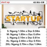  Tranh mica EPeBen dán tường nổi 3d hình Khẩu Hiệu khởi nghiệp ý tưởng start up idea decor trang trí Văn Phòng, Công Ty 