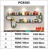  Tranh mica EPeBen dán tường nổi 3d hình xe cộ ô tô đường xá giao thông, xây dựng, decor trang trí phòng cho bé, mầm non 