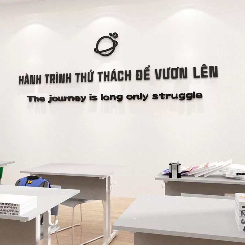  Tranh mica EPeBen dán tường nổi 3d Hành Trình Thử Thách Động Lực Làm Việc trang trí Văn Phòng, Lớp Học, Phòng Họp 