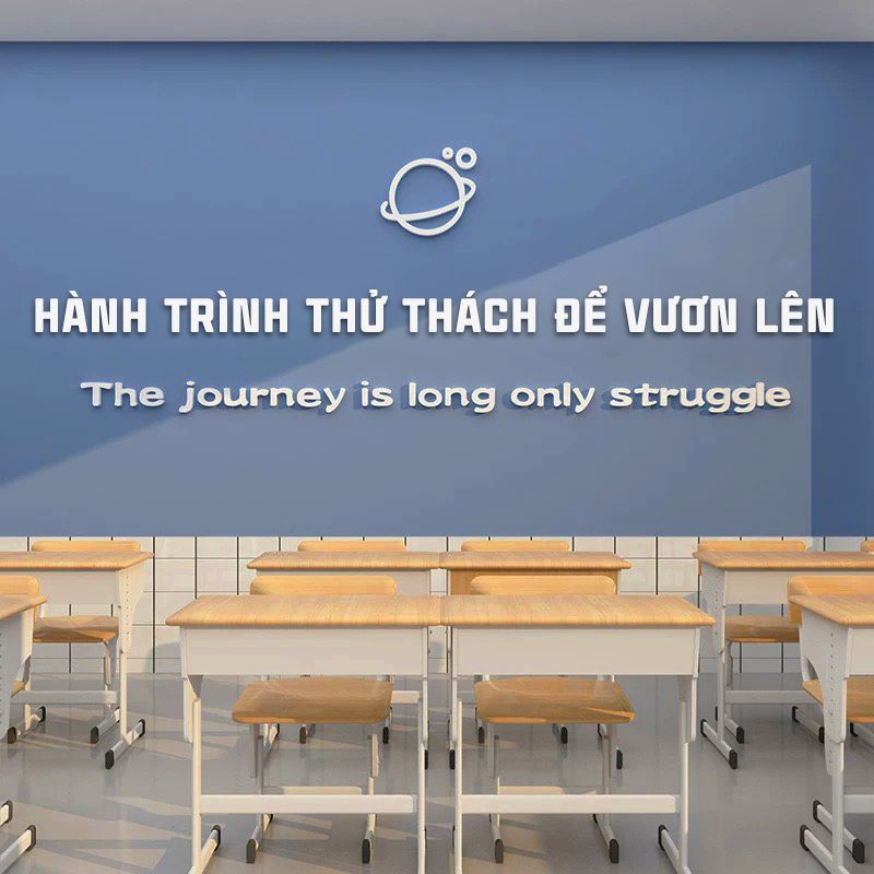  Tranh mica EPeBen dán tường nổi 3d Hành Trình Thử Thách Động Lực Làm Việc trang trí Văn Phòng, Lớp Học, Phòng Họp 