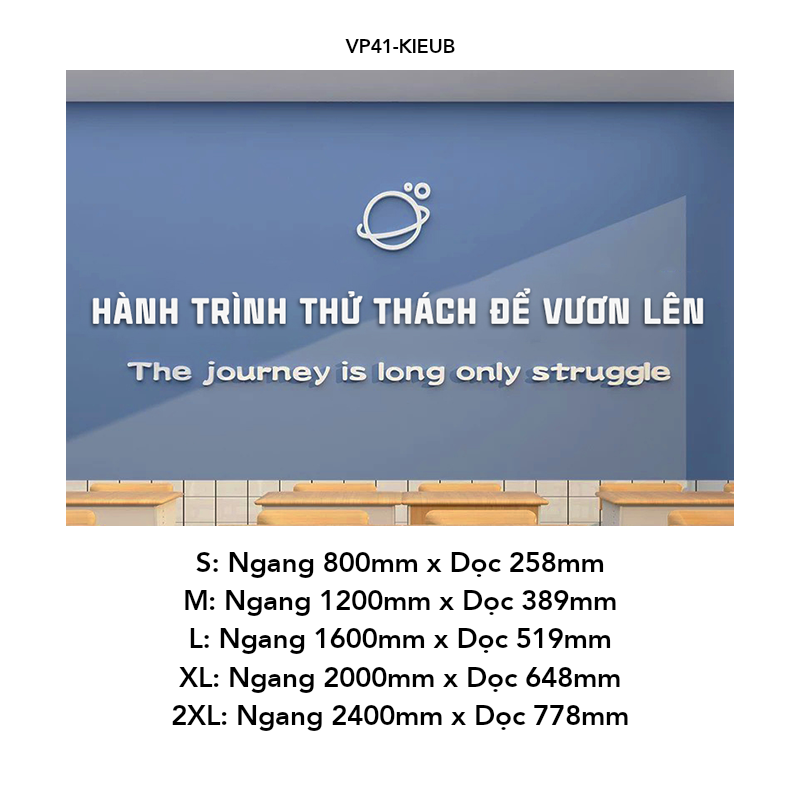  Tranh mica EPeBen dán tường nổi 3d Hành Trình Thử Thách Động Lực Làm Việc trang trí Văn Phòng, Lớp Học, Phòng Họp 