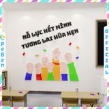 Tranh mica EPeBen dán tường nổi 3d Nỗ Lực Hết Mình Động Lực Làm Việc trang trí Văn Phòng, Lớp Học, Phòng Họp 