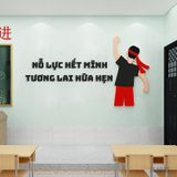  Tranh mica EPeBen dán tường nổi 3d Nỗ Lực Hết Mình Động Lực Làm Việc trang trí Văn Phòng, Lớp Học, Phòng Họp 