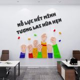  Tranh mica EPeBen dán tường nổi 3d Nỗ Lực Hết Mình Động Lực Làm Việc trang trí Văn Phòng, Lớp Học, Phòng Họp 