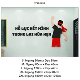  Tranh mica EPeBen dán tường nổi 3d Nỗ Lực Hết Mình Động Lực Làm Việc trang trí Văn Phòng, Lớp Học, Phòng Họp 