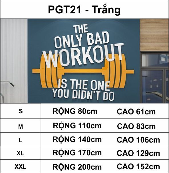  Tranh mica EPeBen dán tường nổi 3d hình WORKOUT động lực tập gym, decor trang trí phòng gym, fitness, yoga 