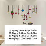  Tranh mica EPeBen dán tường nổi 3d hình Con Thỏ decor trang trí Phòng Cho Bé, Đầu Giường 