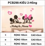  Tranh mica EPeBen dán tường nổi 3d hình mickey và minnie dễ thương decor trang trí phòng ngủ vợ chồng, phòng cho bé 