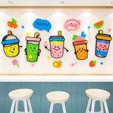  Tranh mica EPeBen dán tường nổi 3d hình love trà sữa, happy milk tea trang trí cửa hàng trà sữa, trà tranh, quán nước 