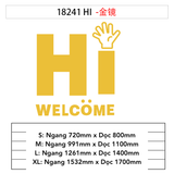  Tranh mica EPeBen dán tường nổi 3d hình Hi WelCome decor trang trí Dán Cửa Kính, Cửa Hàng 