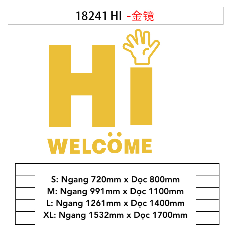  Tranh mica EPeBen dán tường nổi 3d hình Hi WelCome decor trang trí Dán Cửa Kính, Cửa Hàng 