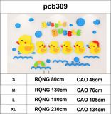  Tranh mica EPeBen dán tường nổi 3d hình bubble đàn vịt con theo mẹ, decor trang trí tường phòng tắm cho bé, khu vui chơi 
