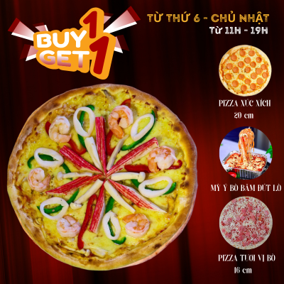  Pizza Hải sản-  Mua 1 Tặng 1 