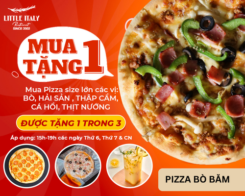  Pizza Bò Băm-  Mua 1 Tặng 1 