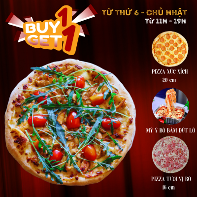  Pizza Thịt Nướng -  Mua 1 Tặng 1 