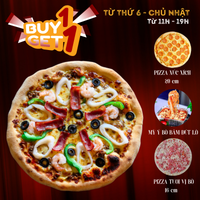  Pizza Thập cẩm -  Mua 1 Tặng 1 