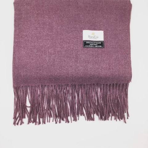 Fringed Scarf Purple Color - Khăn quàng dài tua rua Tím đậm
