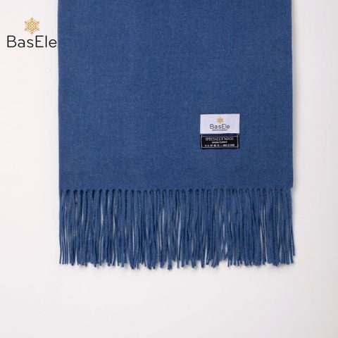 Fringed Scarf Blue Dusk Color - Khăn quàng dài tua rua Xanh dương
