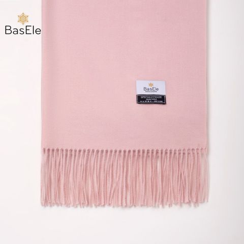Fringed Scarf Pastel Pink Color - Khăn quàng dài tua rua Hồng Pastel