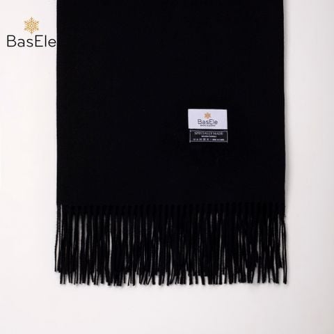 Fringed Scarf Black Color - Khăn quàng dài tua rua Đen