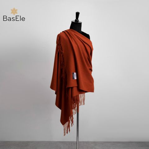 Fringed Scarf Paprika Color - Khăn quàng dài tua rua Đỏ cam đất