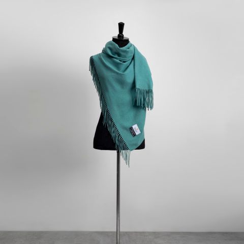 Fringed Scarf Jade Dome Color - Khăn quàng dài tua rua Xanh Ngọc