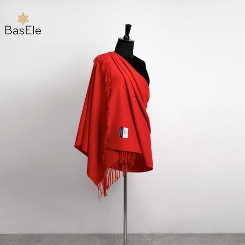 Fringed Scarf Red Color - Khăn quàng dài tua rua Đỏ