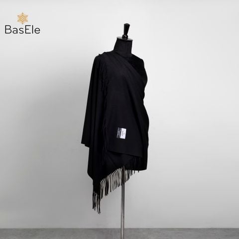 Fringed Scarf Black Color - Khăn quàng dài tua rua Đen
