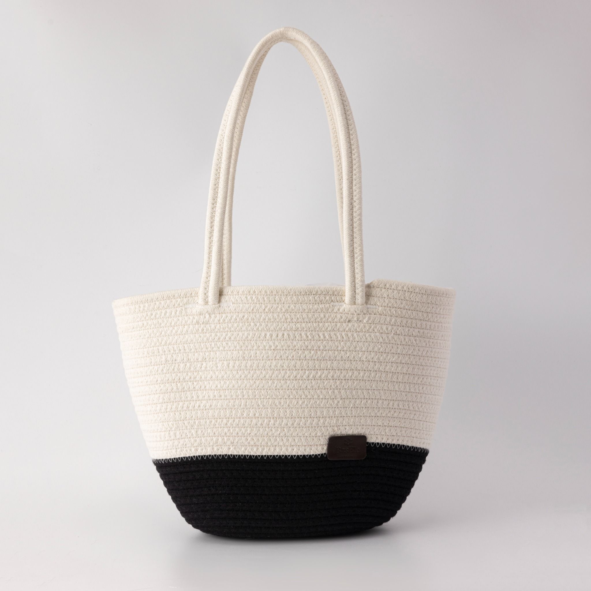 Túi xách cotton trắng đen